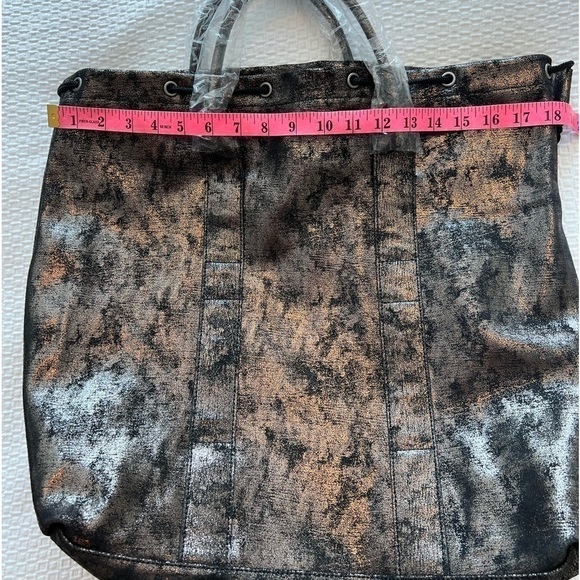Pewter Black ATM Anthony Thomas Melillo Metallic Nubuck Tote NWT - Picture 8 of 16